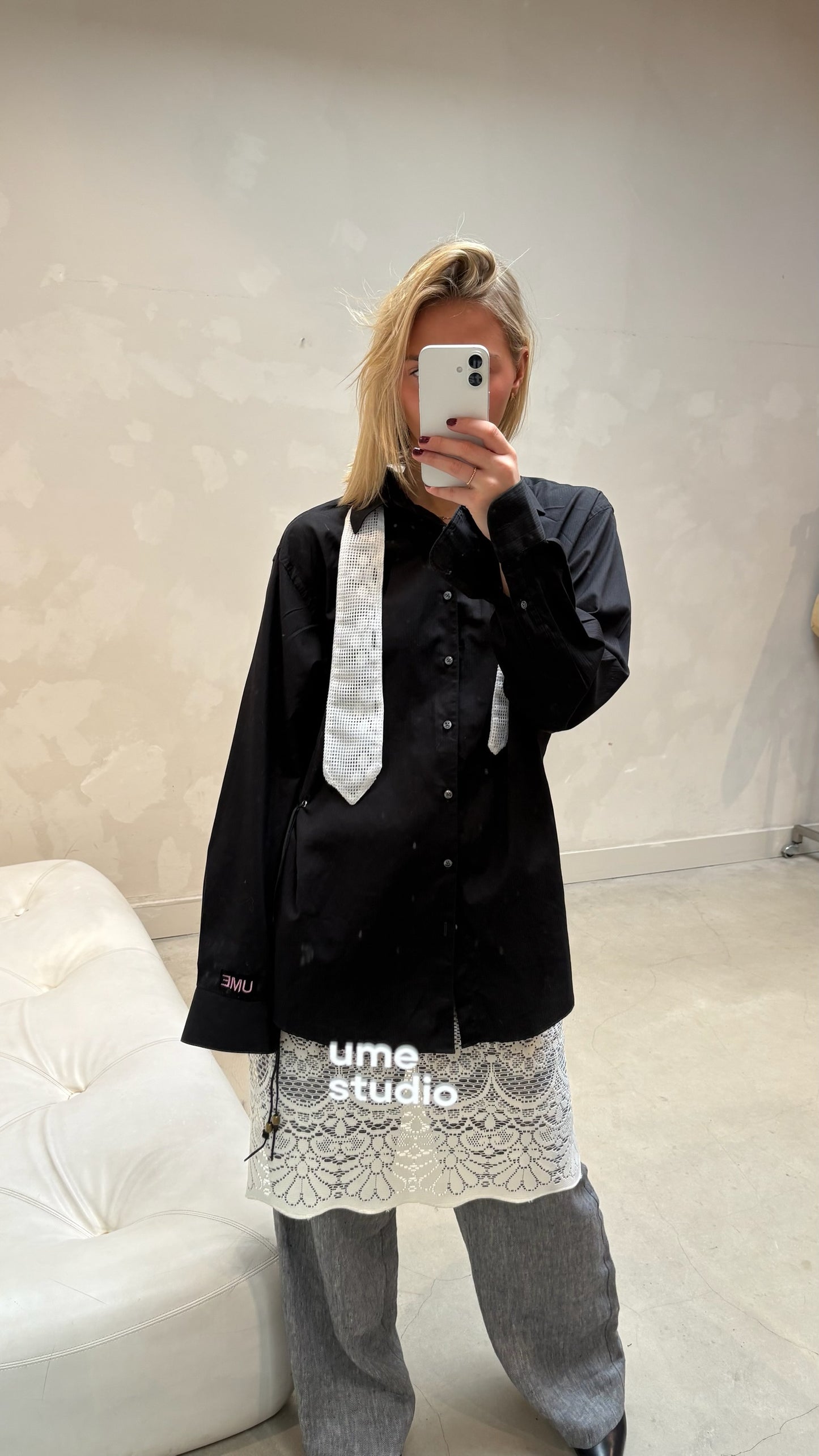 Open Back Blouse - Upcycled by UME