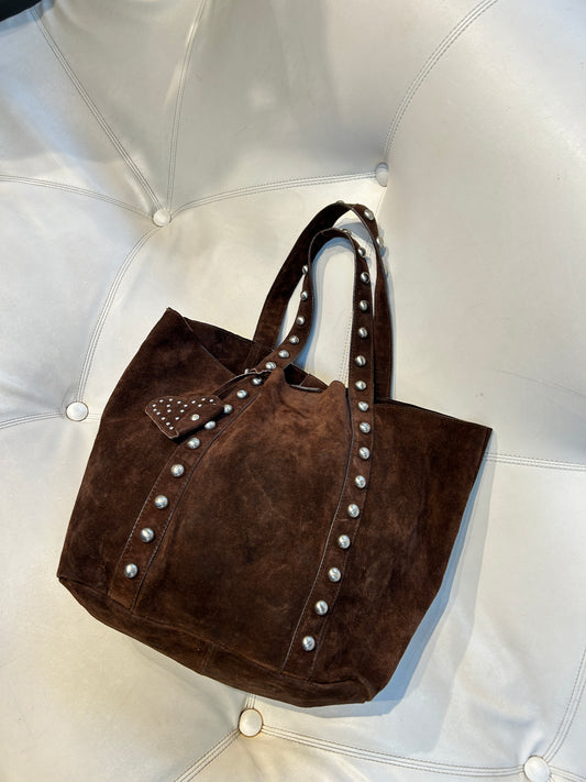 Commense Button Shoulder Bag Brown - UME STUDIO
