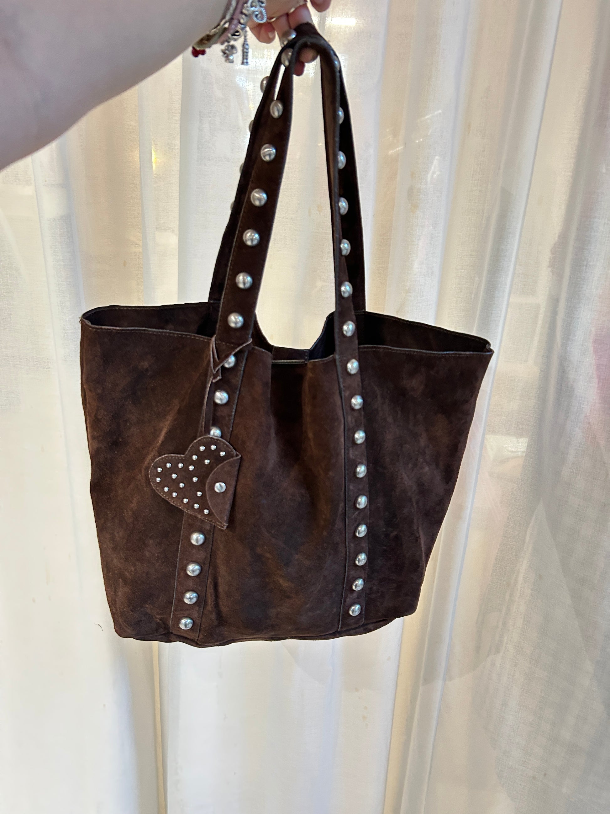 Commense Button Shoulder Bag Brown - UME STUDIO