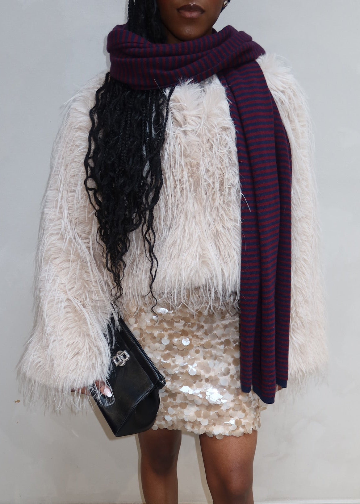 Furry Jacket White - Curated By UME