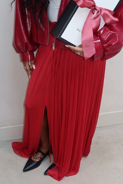 Hannebloch Silk Skirt Red