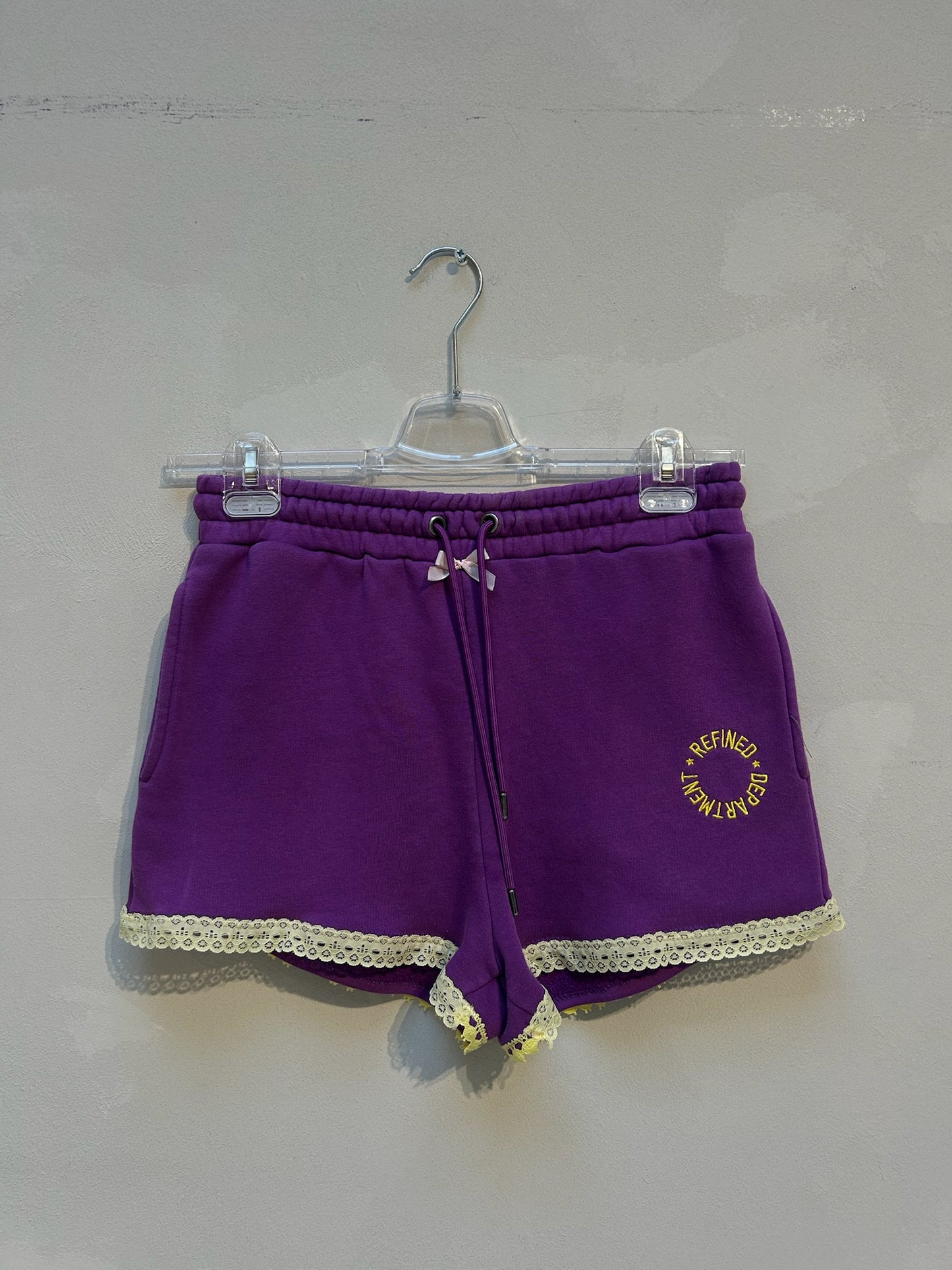 The Lily Upcycled Lace Shorts Purple – Elise Bak x UME Studio