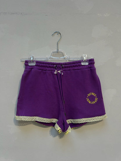 The Lily Upcycled Lace Shorts Purple – Elise Bak x UME Studio
