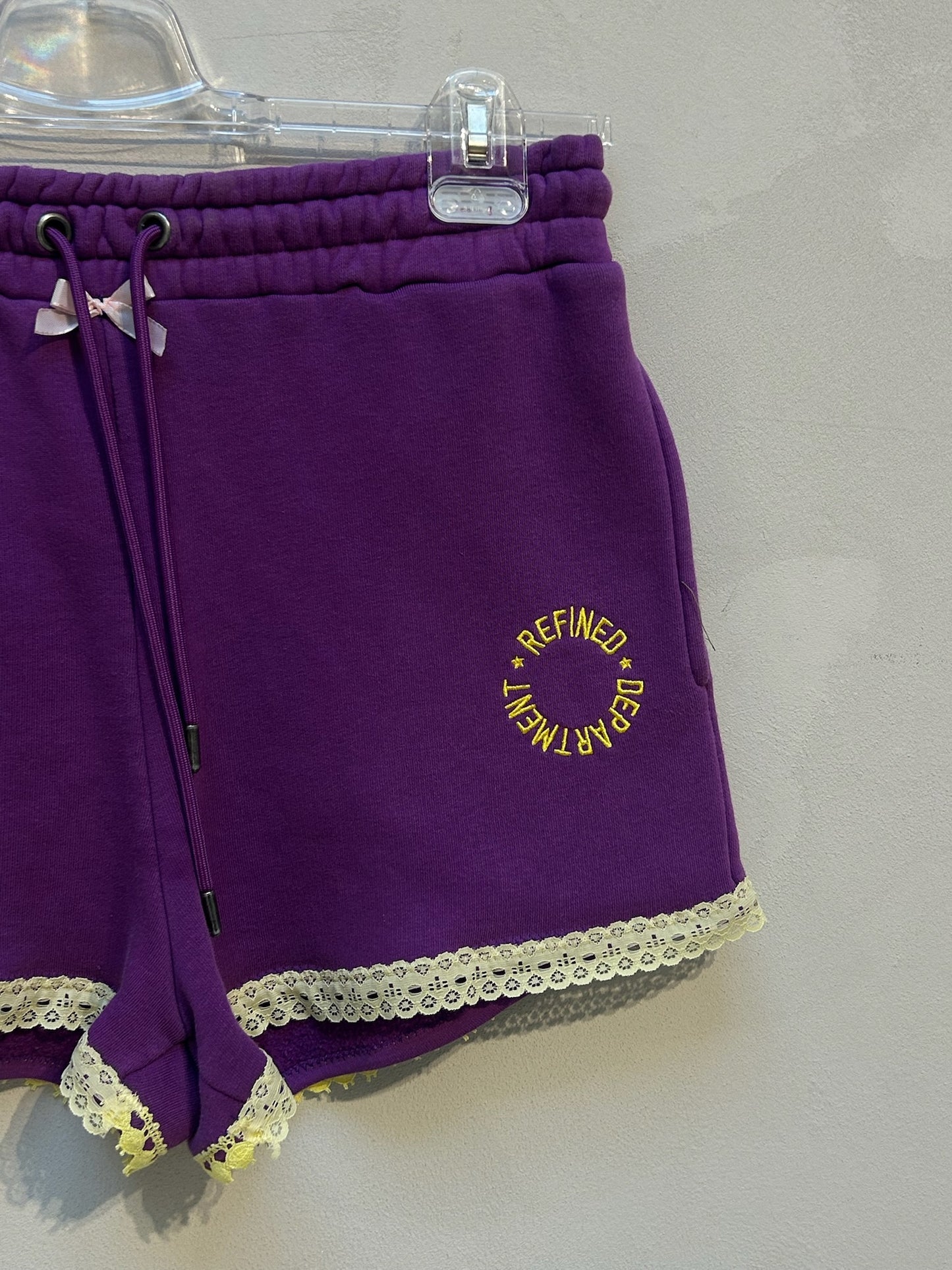 The Lily Upcycled Lace Shorts Purple – Elise Bak x UME Studio