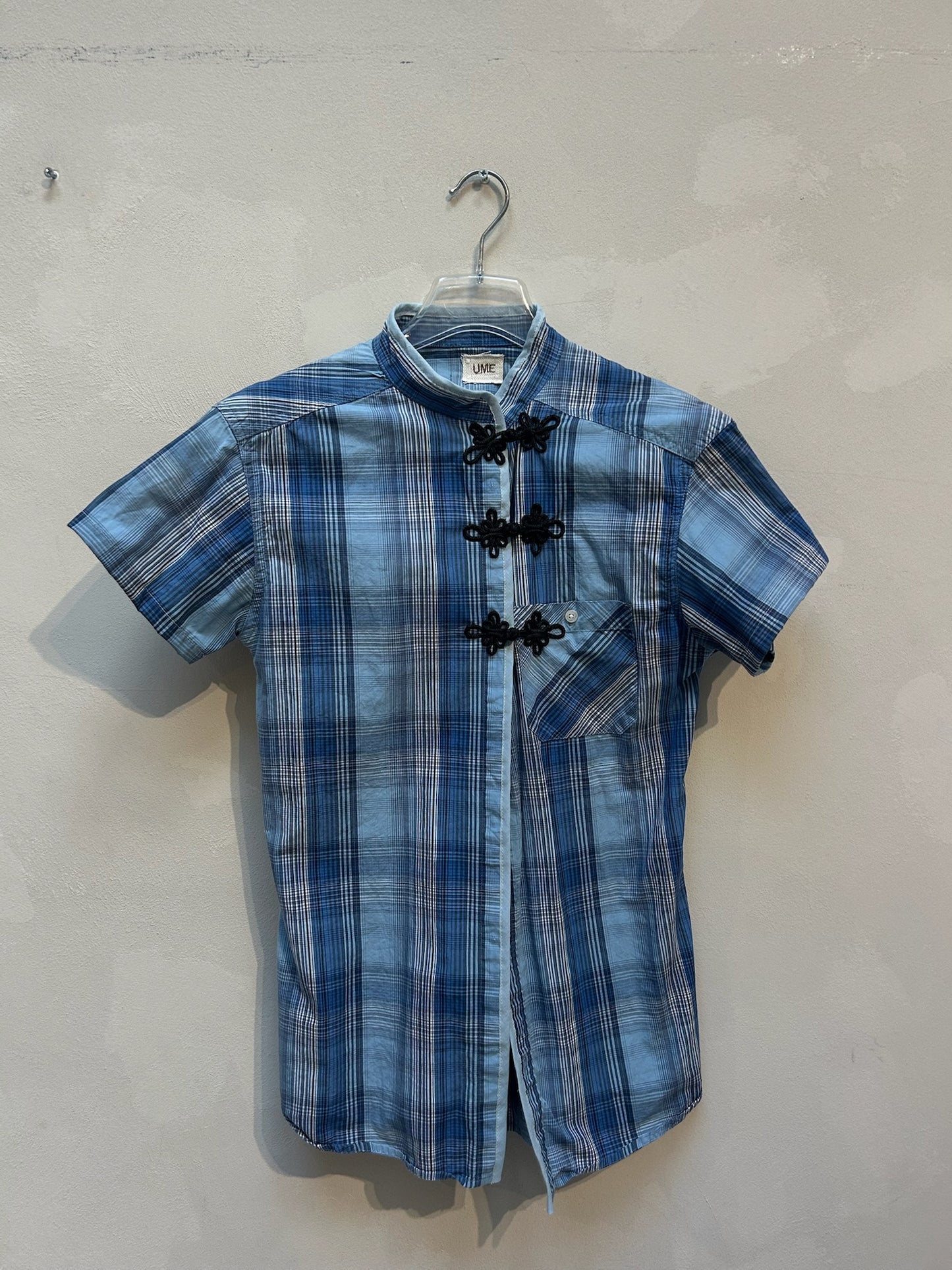 The Yuki Upcycled Checked Shirt Blue – Elise Bak x UME STUDIO