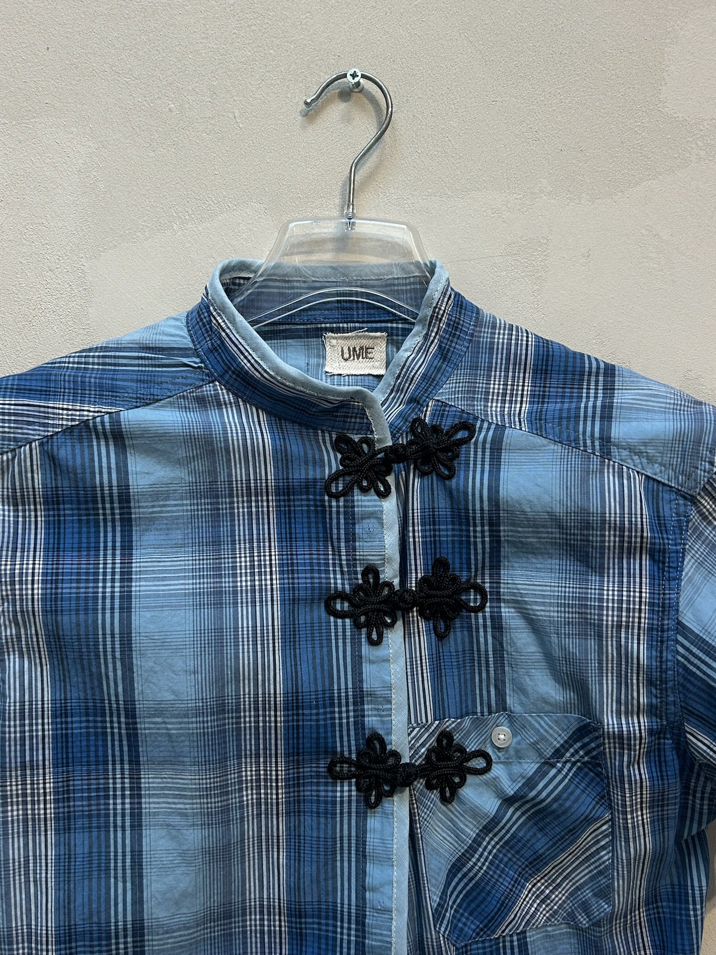 The Yuki Upcycled Checked Shirt Blue – Elise Bak x UME STUDIO