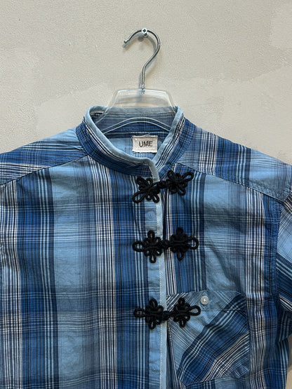 The Yuki Upcycled Checked Shirt Blue – Elise Bak x UME STUDIO