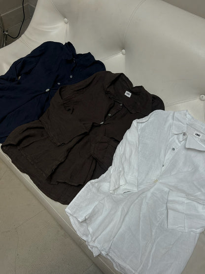 The Alma Shirt Brown- Elise Bak x UME Studio Upcycled