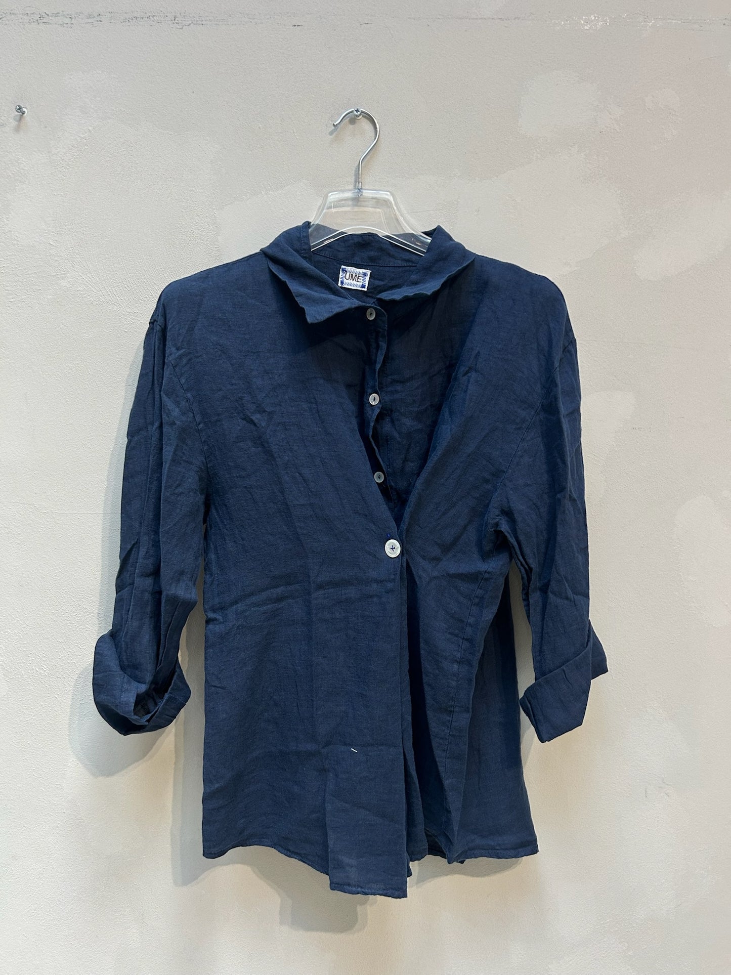 The Alma Shirt Navy - Elise Bak x UME Studio Upcycled