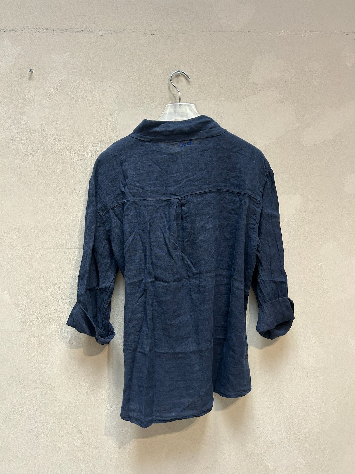 The Alma Shirt Navy - Elise Bak x UME Studio Upcycled