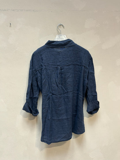 The Alma Shirt Navy - Elise Bak x UME Studio Upcycled
