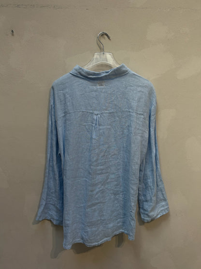 The Alma Shirt Aqua- Elise Bak x UME Studio Upcycled