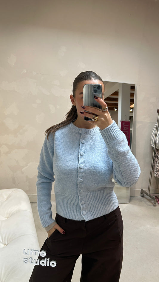 Knitted Cardigan Blue - Curated By UME