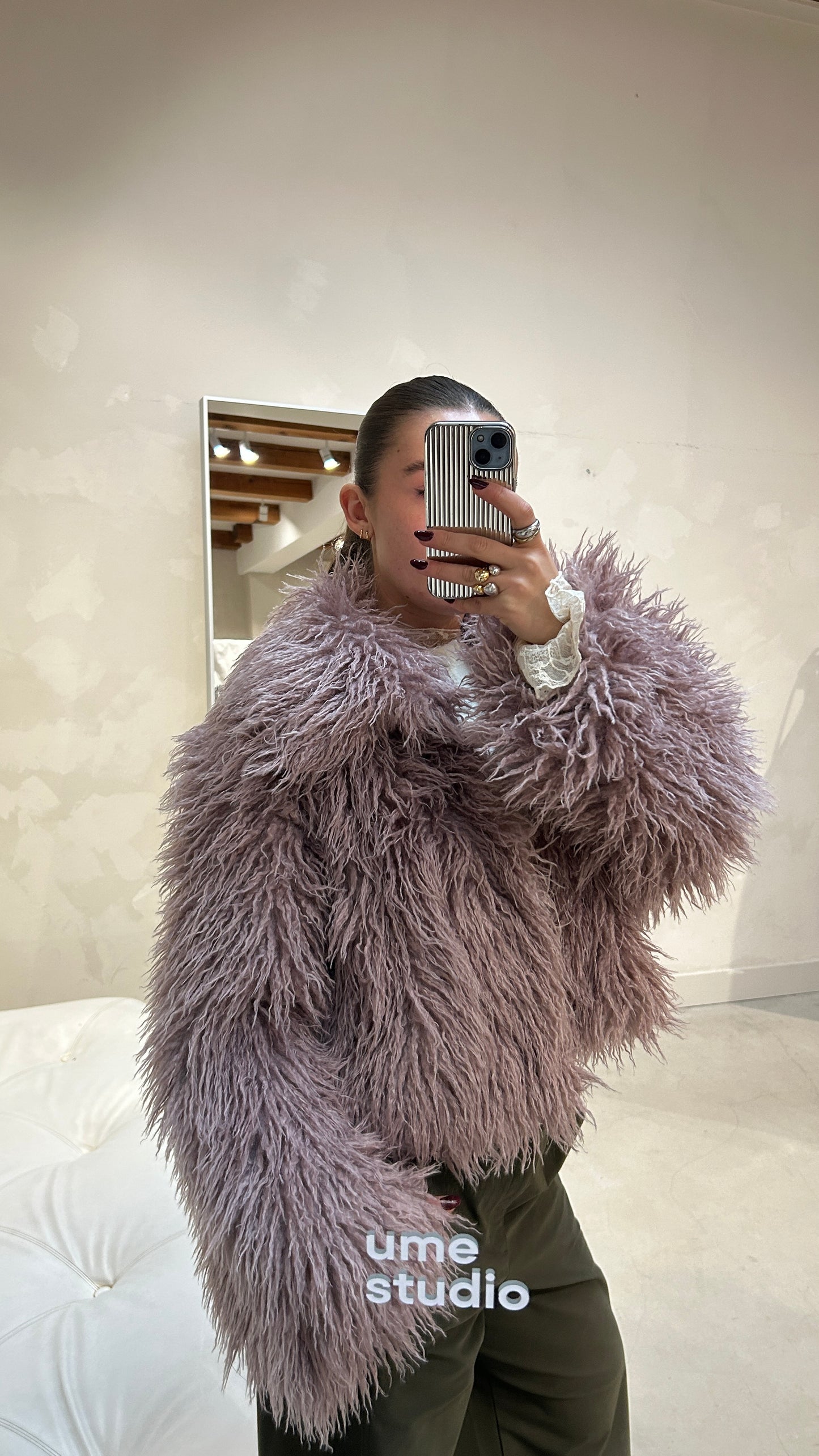 Furry Jacket Lila - Curated By UME