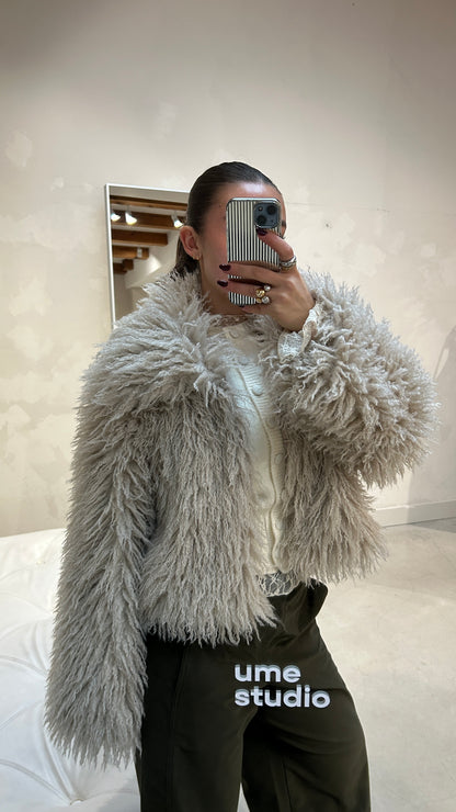 Furry Jacket Grey - Curated By Ume