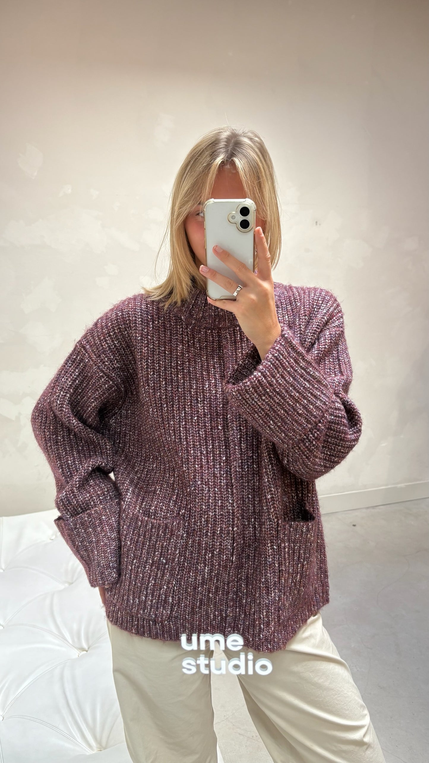 NA-KD burgundy red - sweater