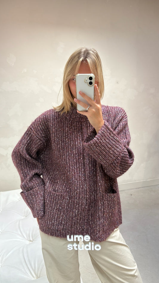 NA-KD burgundy red - sweater