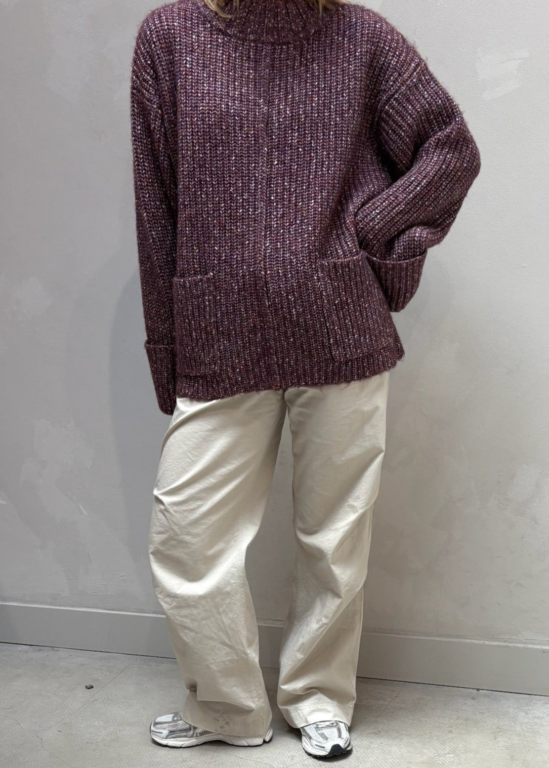 NA-KD burgundy red - sweater