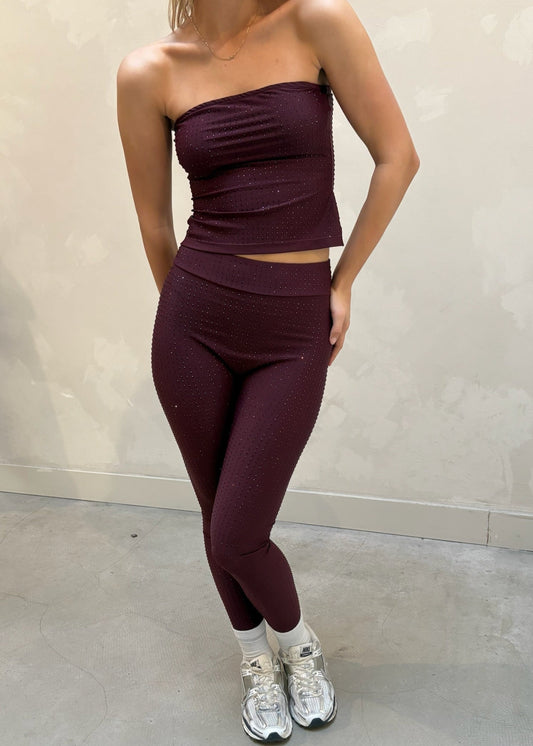 SLA the label burgundy glitter - set