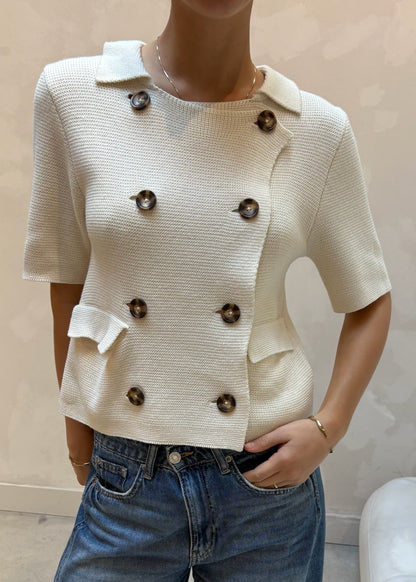 Gina tricot button beige - cardigan