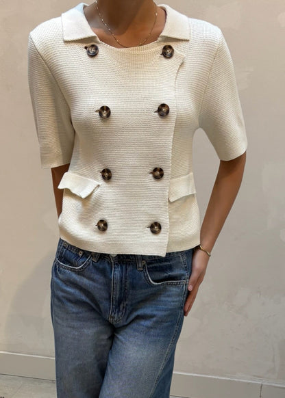 Gina tricot button beige - cardigan