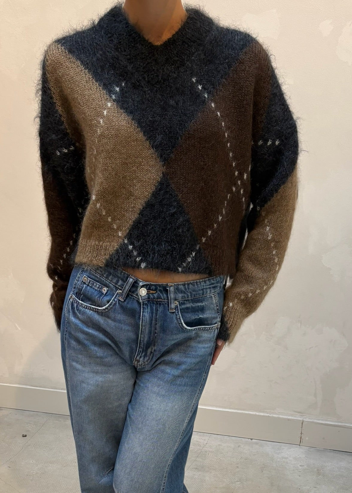 COS brown and black mohair - sweater