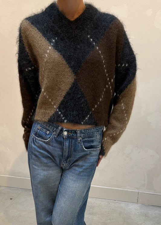 COS brown and black mohair - sweater