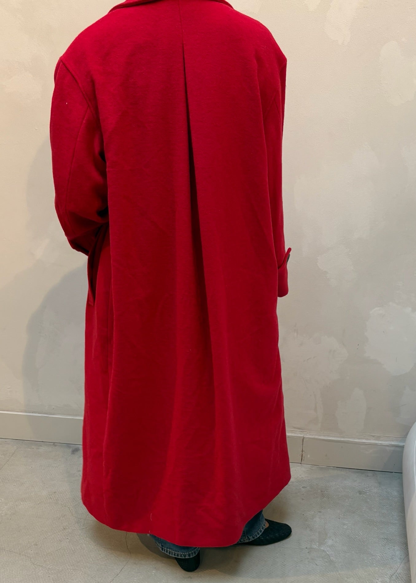 OU Boutique red wool - trenchcoat