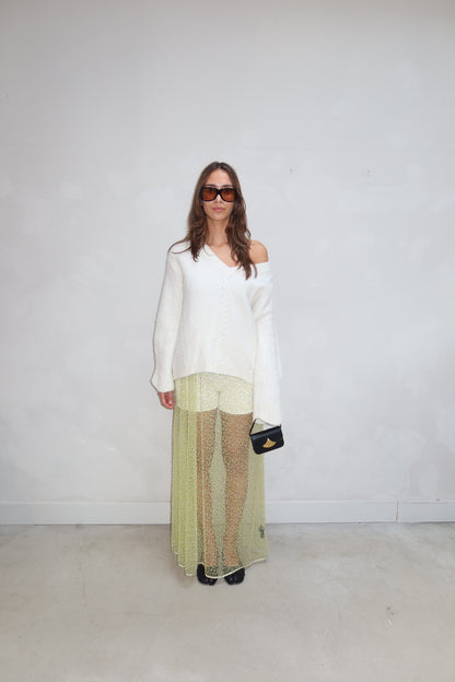 BY MALINA - Oversized knitted V-neck sweater