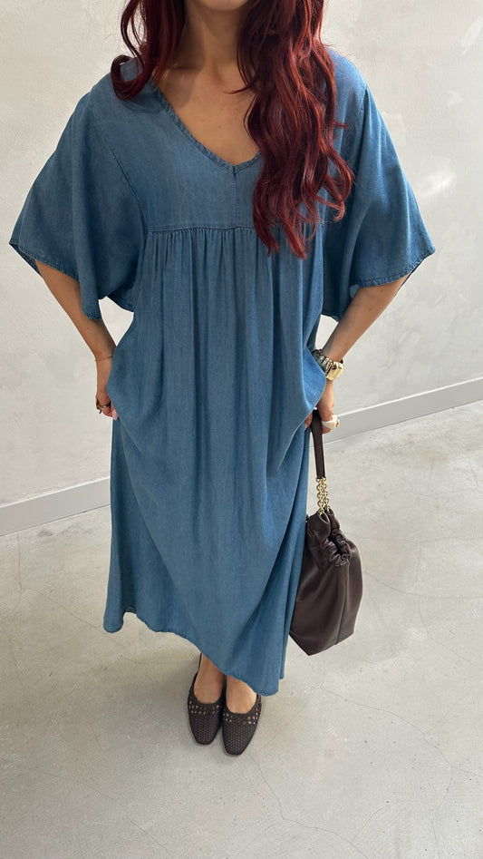 Summer maxi dress denim - Curated by UME