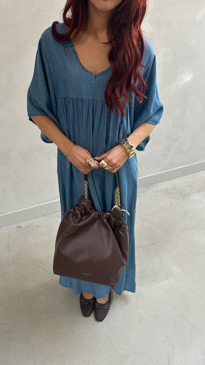 Summer maxi dress denim - Curated by UME
