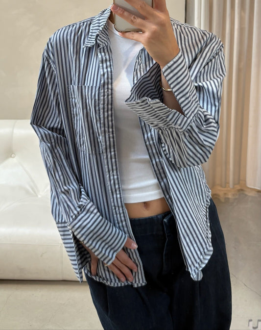 Modstrom blue striped - blouse