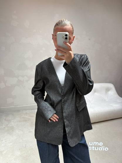 KBS silver glitter- blazer