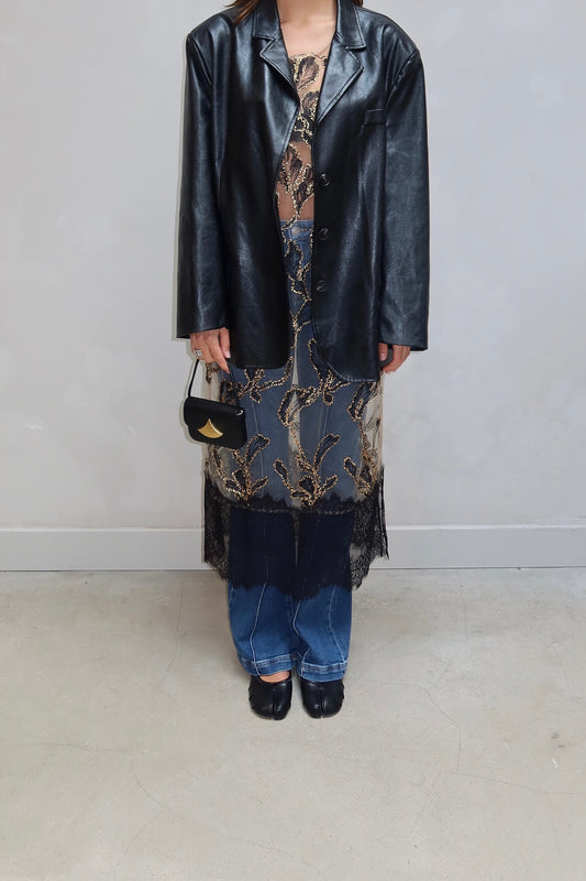 Munthe - See through shimmer dress