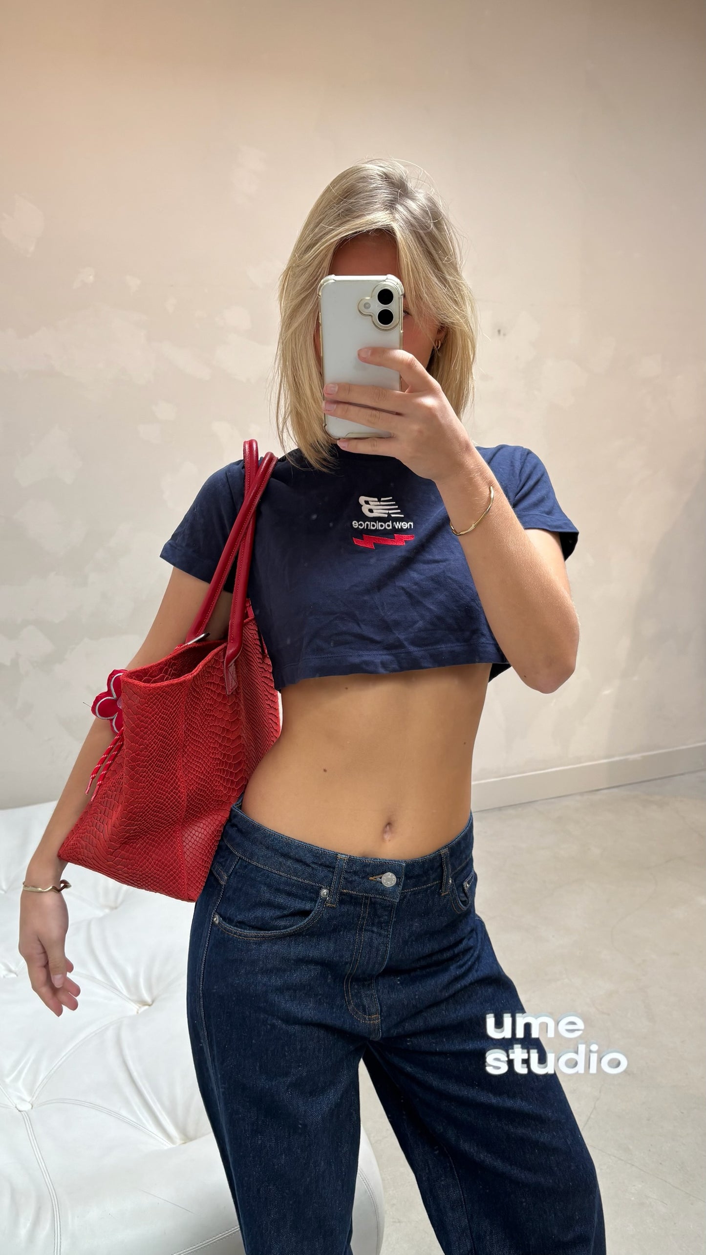 New Balance cropped blue - shirt
