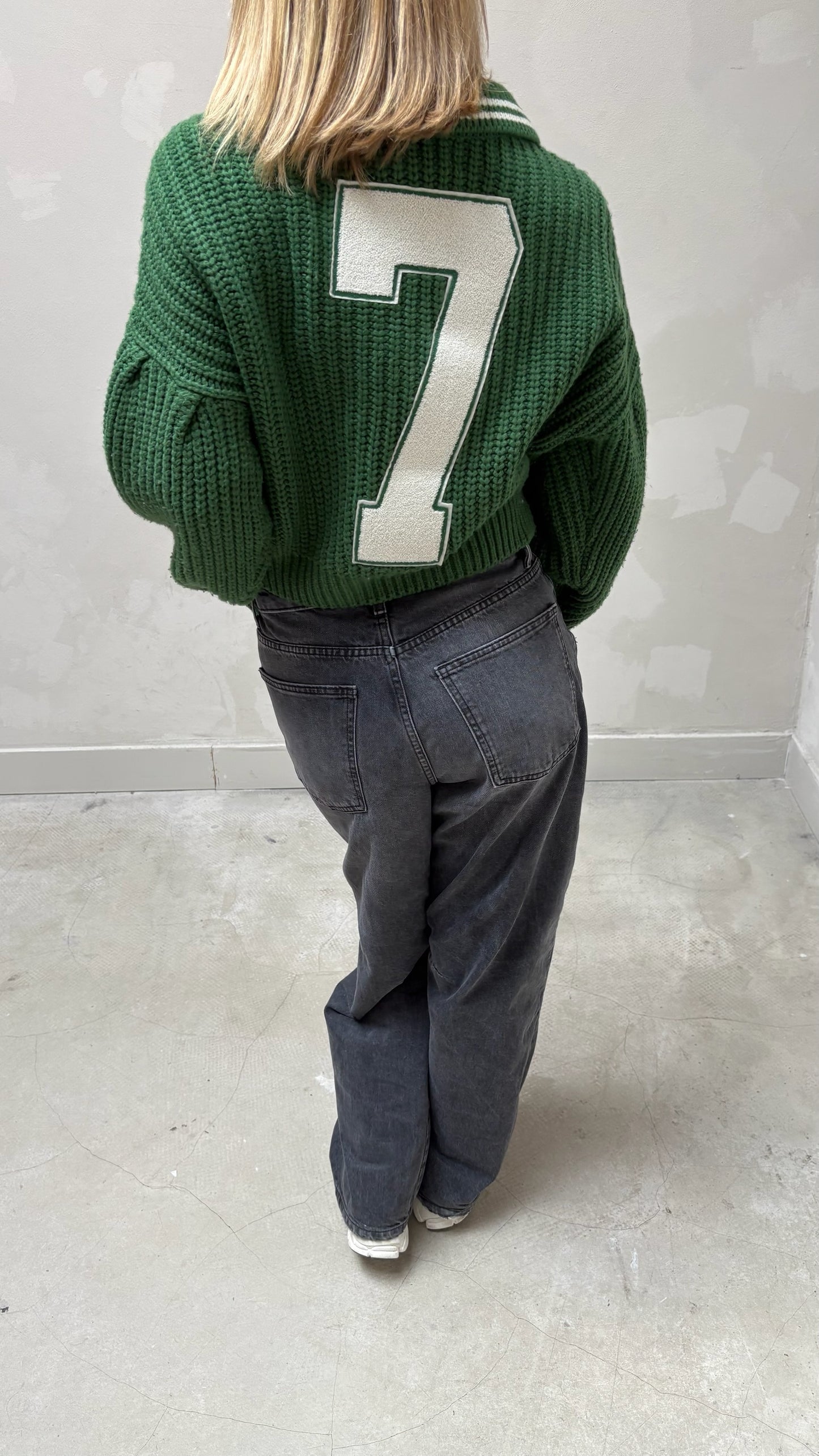 Colourful rebel green knitted - sweater