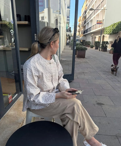 Mandarin Shirt Cream - Curated By UME