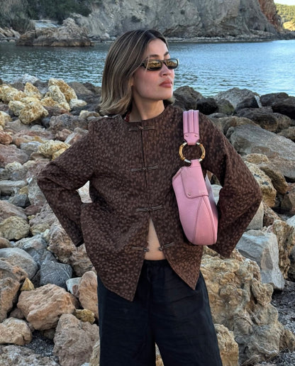 Mandarin Shirt Brown - Curated By UME