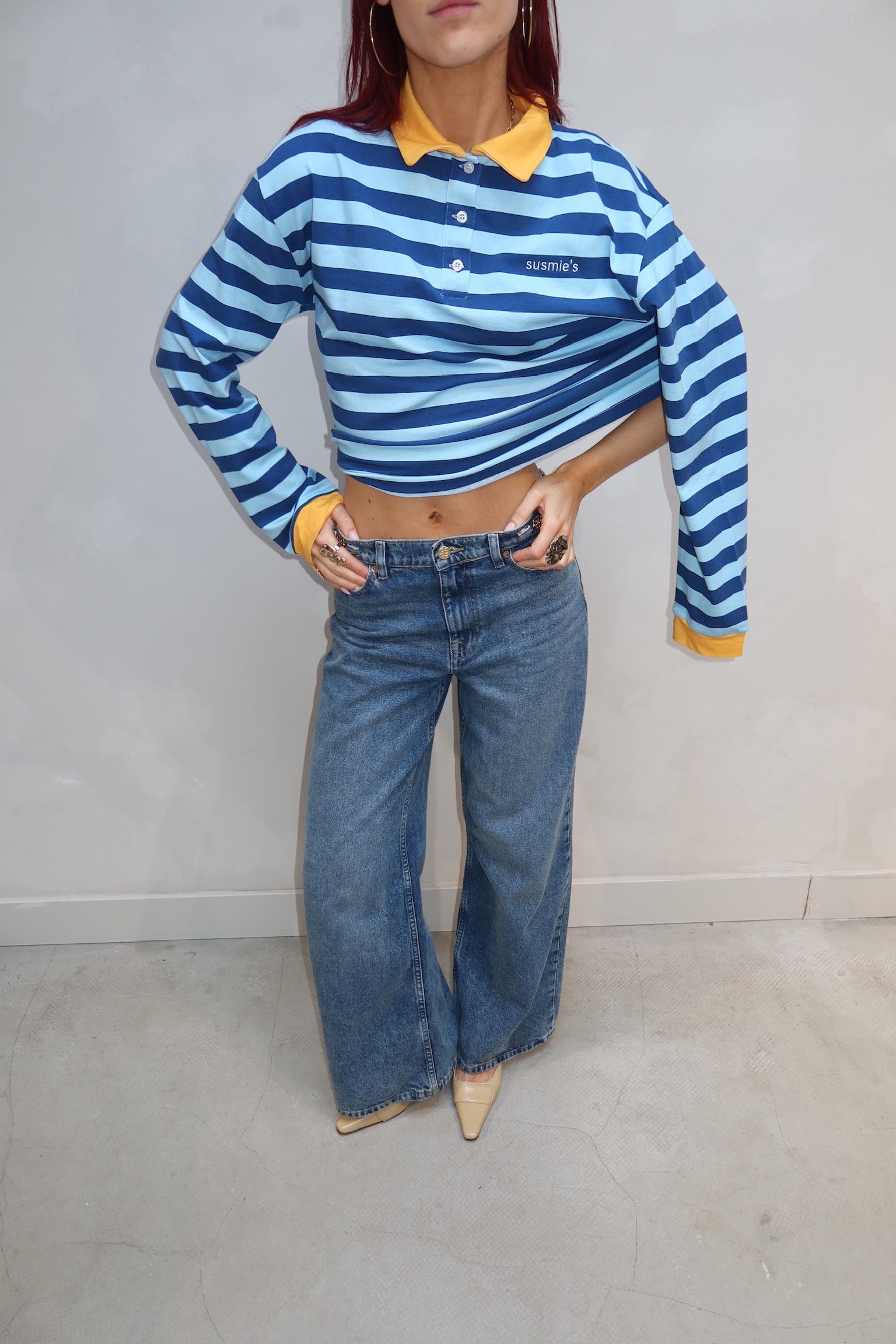Susmie's Striped Longsleeve Blue - UME STUDIO