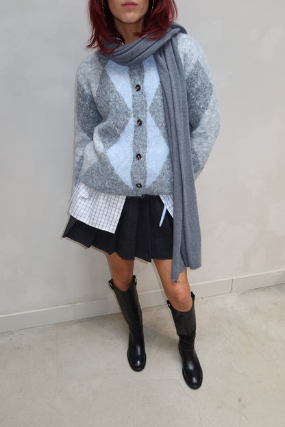 Knitted Cardigan Blue - Curated by UME - UME STUDIO