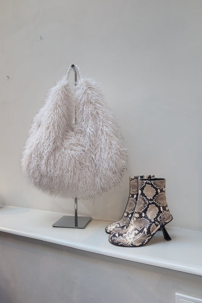 Furry Bag White - Curated By Ume