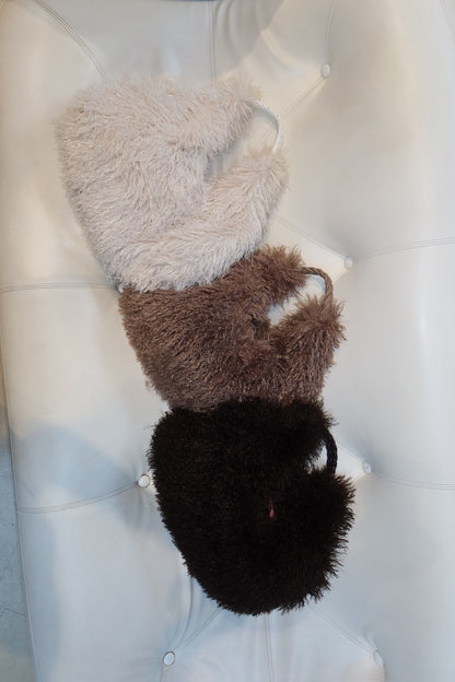 Furry Bag Light Brown - Curated By Ume