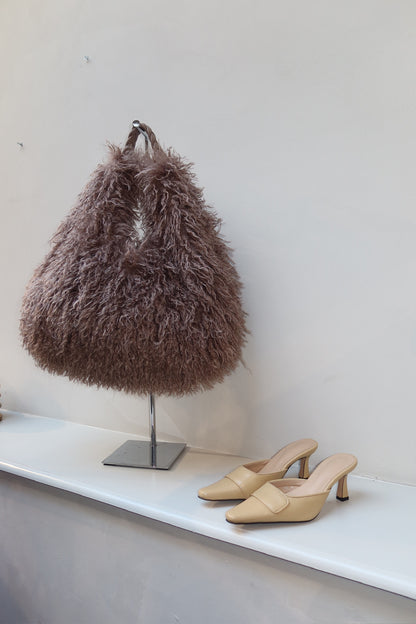 Furry Bag Light Brown - Curated By Ume