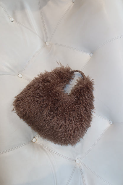 Furry Bag Light Brown - Curated By Ume