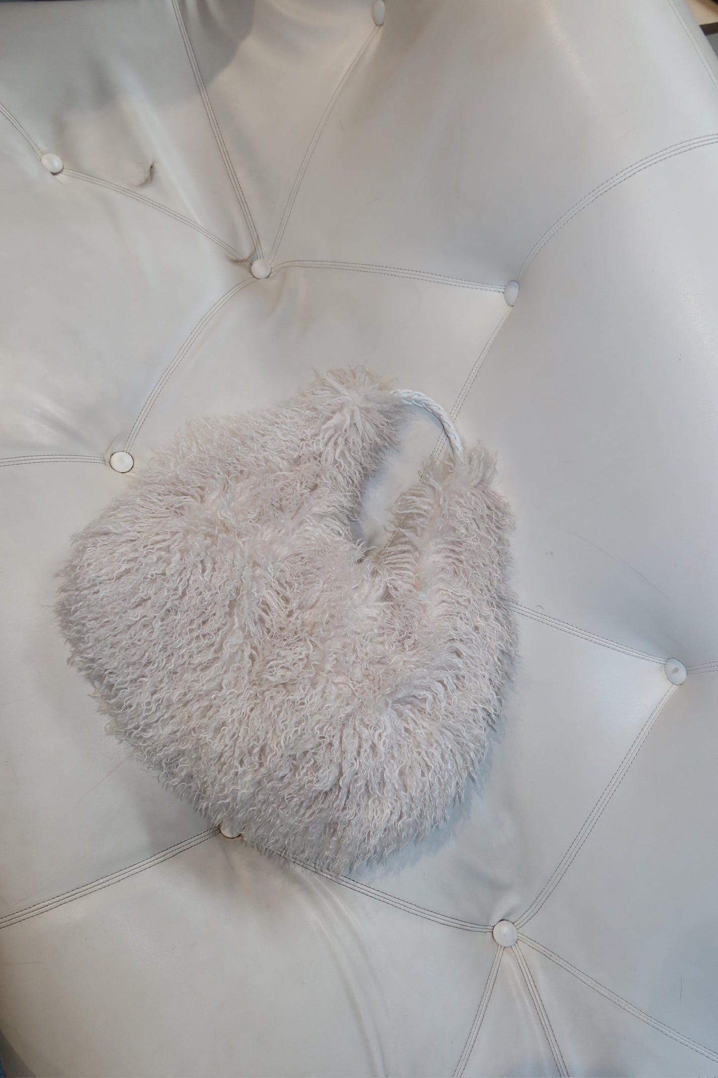 Furry Bag White - Curated By Ume