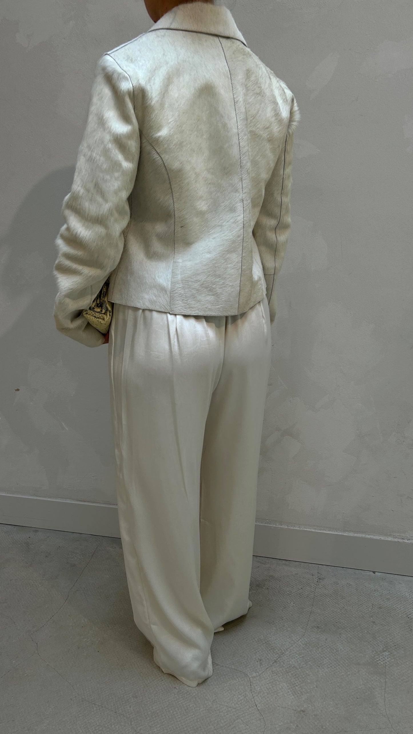 Satin Pants White - Curated by UME