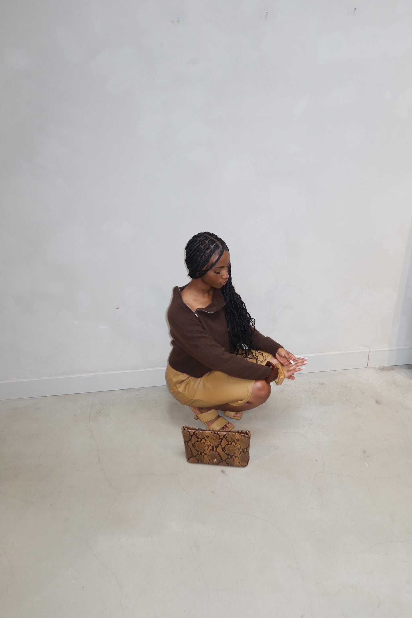 Ba&sh Knitted Sweater Brown - UME STUDIO