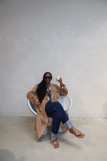 Na-kd Suede Look Coat - UME STUDIO