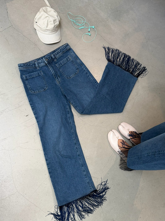 The Frankie Upcycled Fringe Denim – Elise Bak x UME Studio