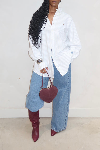 Striped Shirt Blue - Upcycled by UME - UME STUDIO